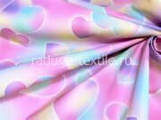 МЕМБРАННАЯ ТКАНЬ " 3Д сердечки градиент" СКИДКА 15%. Отрез 1метр