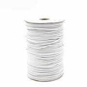 Резинка шляпная, круглая, 3мм, белый