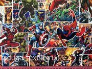 МЕМБРАННАЯ ТКАНЬ "Супер герои" СКИДКА 15%. Отрез 1.25м