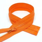 Молния трактор, №5, не разъемная 18 см, оранжевый