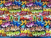 МЕМБРАННАЯ ТКАНЬ "Граффити " СКИДКА 15%. Отрез  0.75м