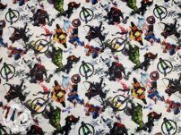 Мембранная ткань "Герои на белом фоне"